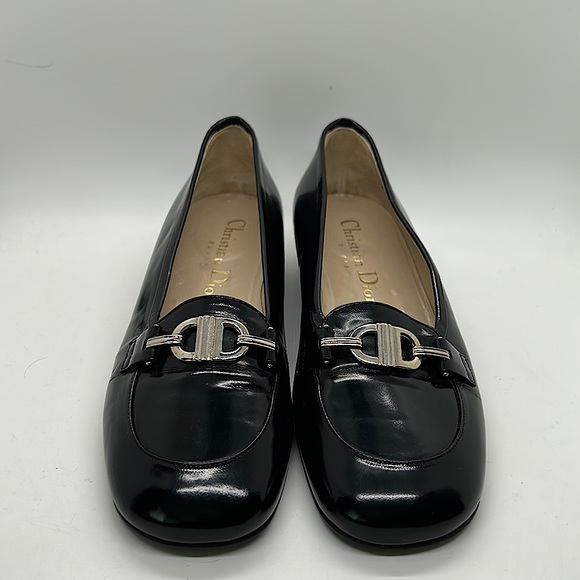 Christian Dior Authentic Black Leather Buckle Loafer Dress Shoes **Sz 36/Sz 6** - Picture 2 of 10